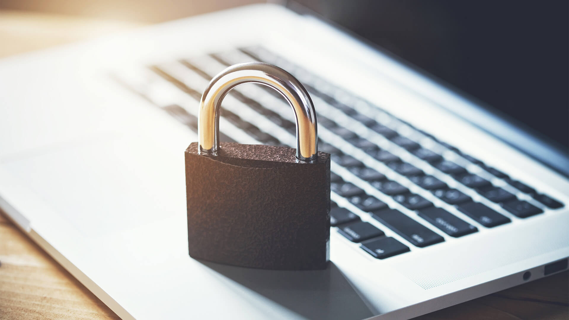 A Padlock on a Laptop