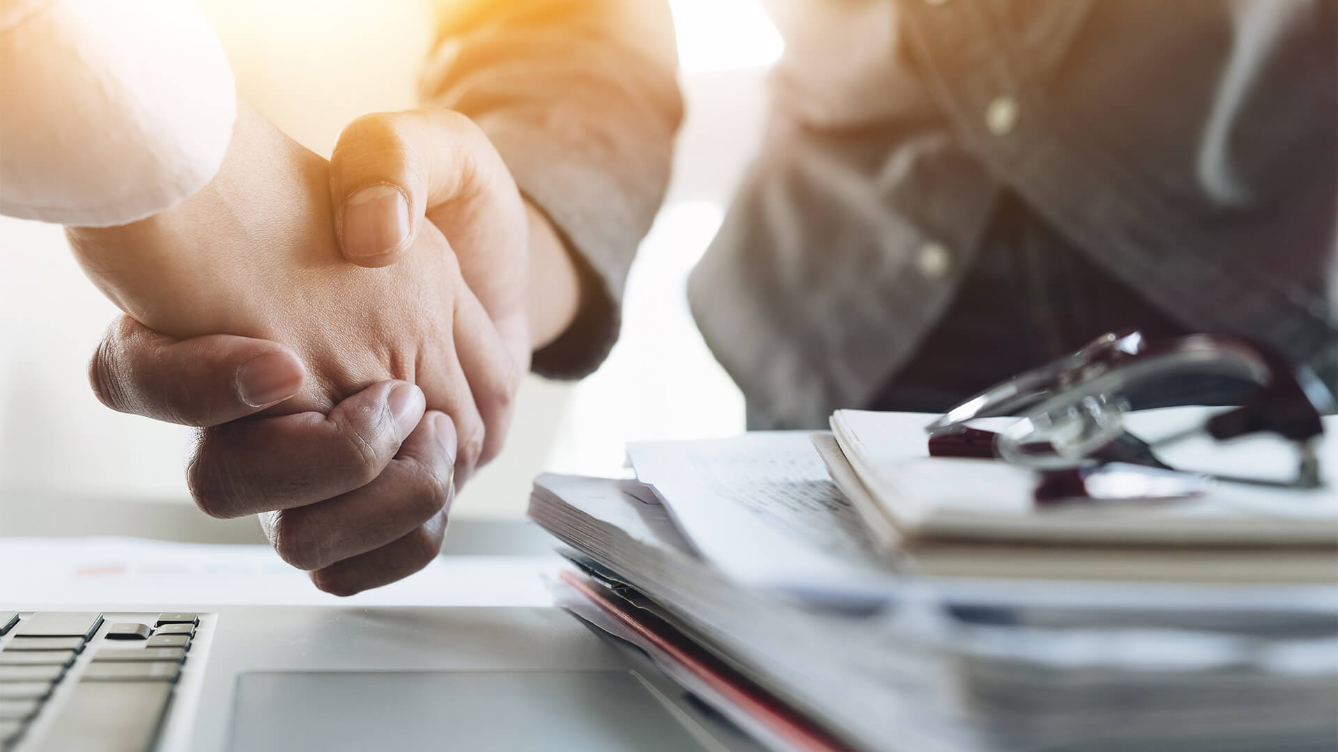 Close up of Business people shaking hands