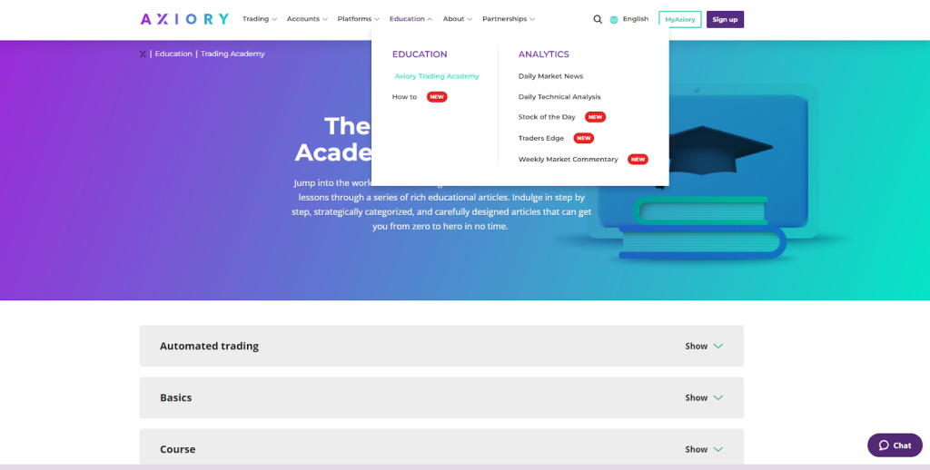 Axiory Trading Academy and how does it help traders to become better